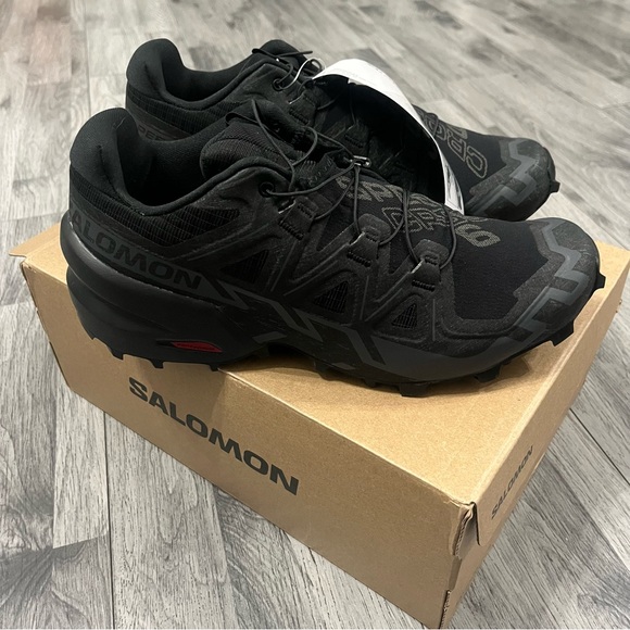 Salomon Women's Speedcross 6 GTX Sneaker, Black/Black/Phantom, 7.5 New in Box - Picture 5 of 12